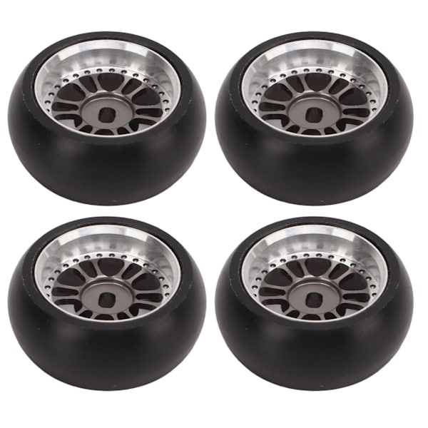4 stk. RC Drift Dæk Stærk Støddæmpning Høj Slidstyrke Nem Installation RC Bil Dæk til 1/28 RC Bil Titanium