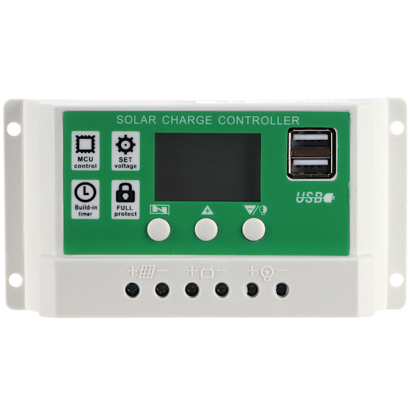20A 12V 24V LCD-näyttöinen aurinkopaneelien latausohjain PWM-automaattisella tarkennuksella ja seurannalla