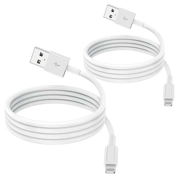 2-pakning Apple MFi-sertifisert iPhone-laderkabel 2m Lightning til USB hurtiglading