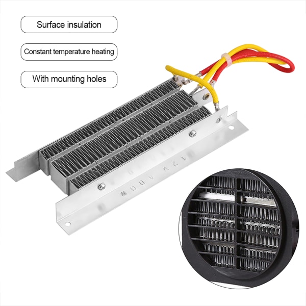 12V 400W elektrisk keramisk värmare termostatisk isolering PTC värmeelement