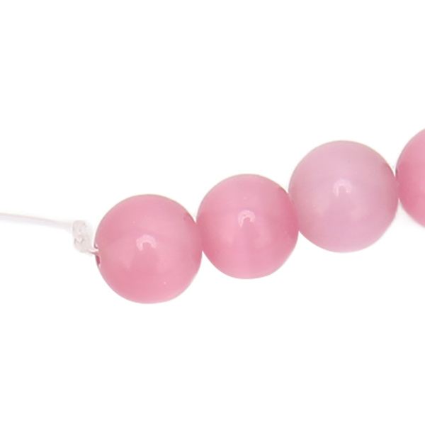 DIY Perler Glansfulde Glattere Fremragende Polering Katteøje Perler til DIY Håndværk Armbånd Halskæder Øreringe RingePink