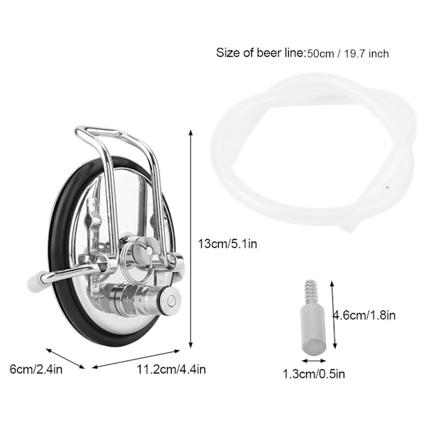 Homebrew Cornelius Style Keg Carbonation Keg Lid med 0,5 Micron Diffusionssten
