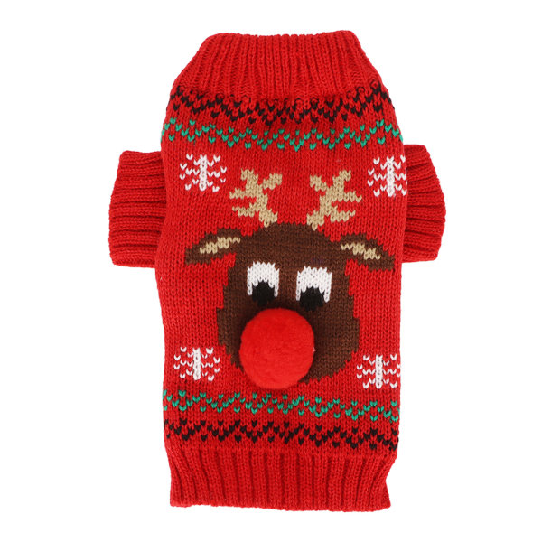 Hundesnøgensere Tykkelse Nyttår Jul Hund Feriegensere for Små Mellomstore Hunder XS Rød