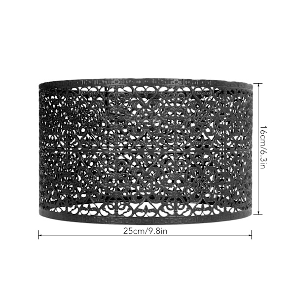 Lampe Skærm Hullet Metal Lamper E27 E14 Universal Brug God Varmeafledning Utsøgt Lampekappe Sort