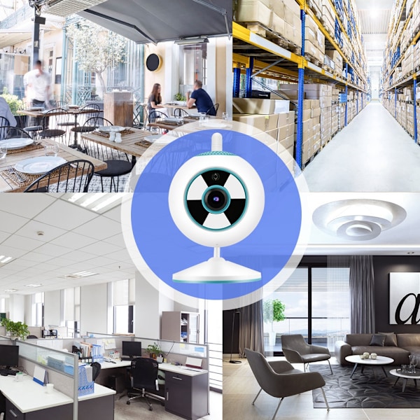 1080P WiFi CCTV Full Färg Nattseende Inomhus Hemövervakning Mini Säkerhets IP-kamera för Onvif 100‑240V
