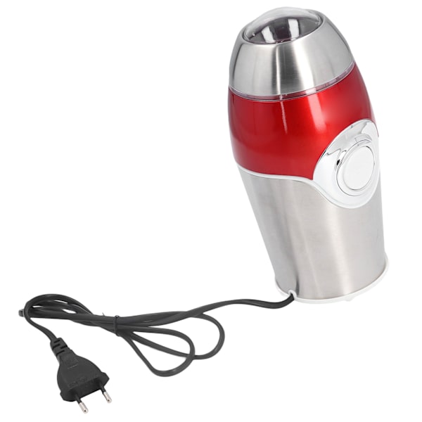 Hjemme liten kaffekrydderkvern elektrisk kaffebønnekvern med rustfritt stålblad for urter pepperkorn EU 220V rød
