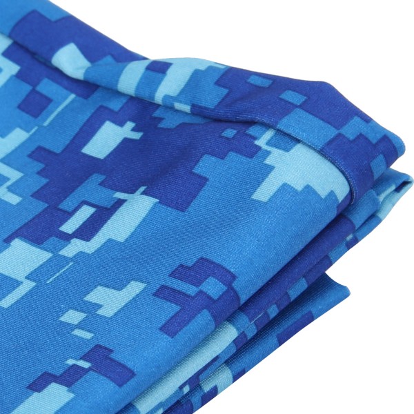 Utomhus Ice Silk Mjuk Andas Scarf Tvättbar UV-skydd Cover MultiPurpose Pannband (Blå Kamouflage)