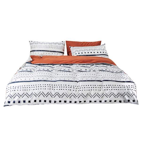 Enkel och stilren bomullstäcke med örngott Hem Sovrum Sängkläder Set (King Size)