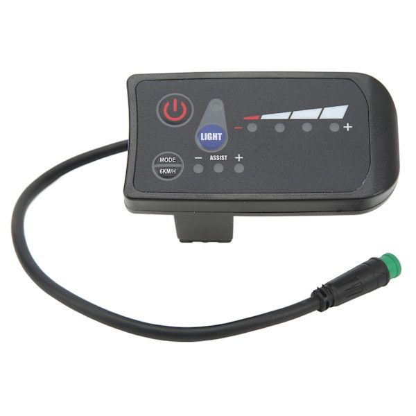 Elektrisk cykel strøm display meter vandtæt 5 pin interface ABS hus LED display panel til cykling 36V