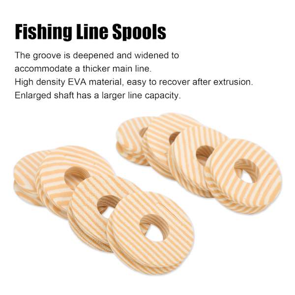 8 stk fiskesnørespoler holder EVA fiskesnøre oppbevaring lokke rigg holder arrangør tilbehør