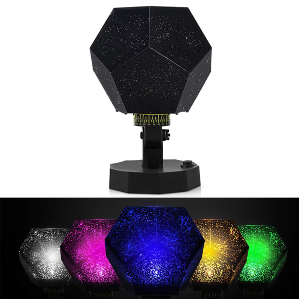 DIY Science Sky Projektion Nattelys Projektorlampe, Phantom Star Projektor Nattelampe med 5 FARVER til Børn Voksne Soveværelse