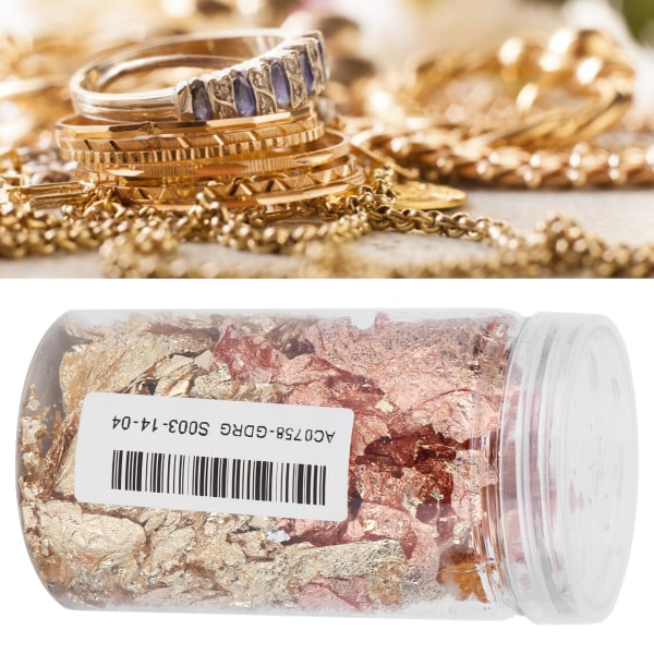 Blandade färger folie flingor guld roséguld folie harts glitter folie flingor smycken hantverk gör tillbehör