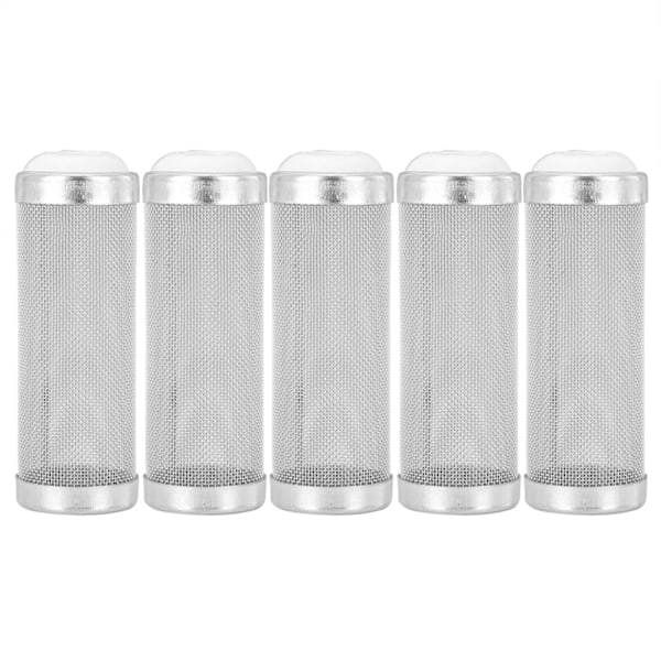 5 stk rustfritt stål akvariefilter innløpsinnløpsnettkurv rekebeskyttelse (12 mm)