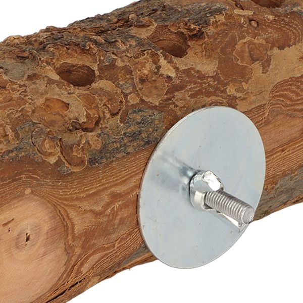 Hamster Log Tuggleksak Naturligt Säkert Molar Bite Resistent Papegoja Trä Stående Pinne för Smådjur L