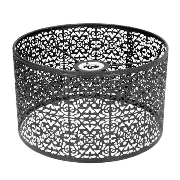 Lampe Skærm Hullet Metal Lamper E27 E14 Universal Brug God Varmeafledning Utsøgt Lampekappe Sort