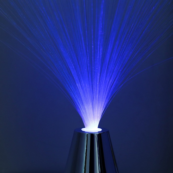 Färgglad fiberoptisk fontän i plast med LED-nattlampa, stjärnhimmel, festivallampor för heminredning