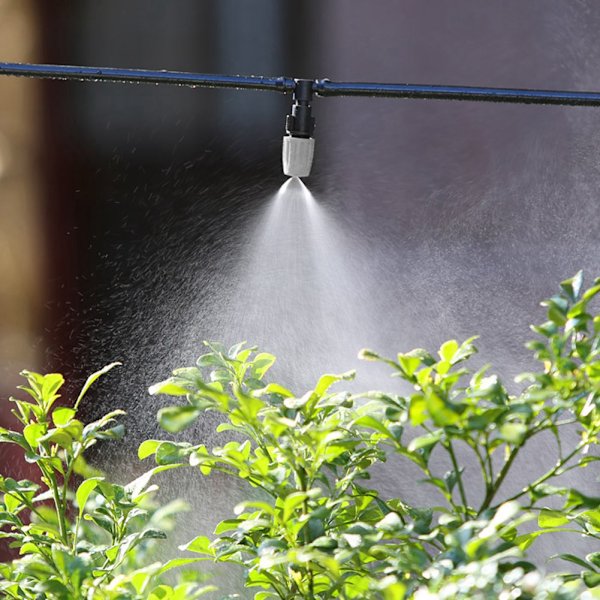 20 stk. sprinklerhoveder, forstøvningsdyse, T-samlinger, tågesprøjtning, vanding, hjem, have, kunstvanding
