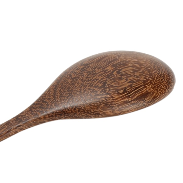 5 stk treskjeer Naturlig glatt ingen grat Slitesterk holdbar Vintage varmebestandig tresleiver Blandingsskjeer Spisset munn