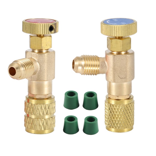 2pcs Liquid Safety Valve R410A R22 Air Conditioning Refrigerant 1/4 "Safety Adapter