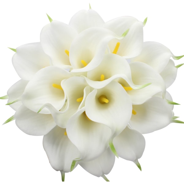 20 stk. Calla Lily Brude Brudebuket Lataex Real Touch Kunstig Blomst til Hjemmefest Dekoration (Pink)