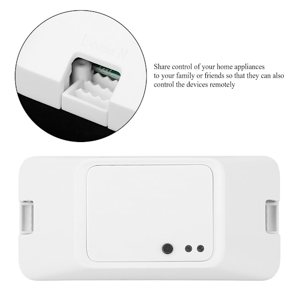 Intelligent WiFi-kontakt med tænd/sluk-funktion, understøtter APP/LAN/Stemmestyring, AC 100V~240V