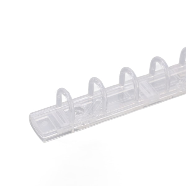 10 stk. Bindekamme ABS 6 Huller Binderinge til Lærer Studerende Dokument Notebook Fremstilling Transparent
