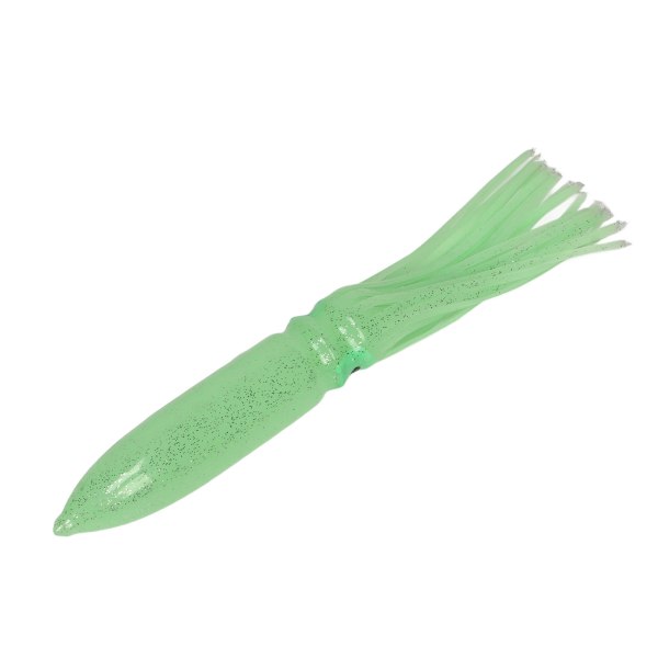 10 st bläckfiskbeten 30 cm silikon naturtrogen lysande bläckfisk kjol fiskebete med krok grön