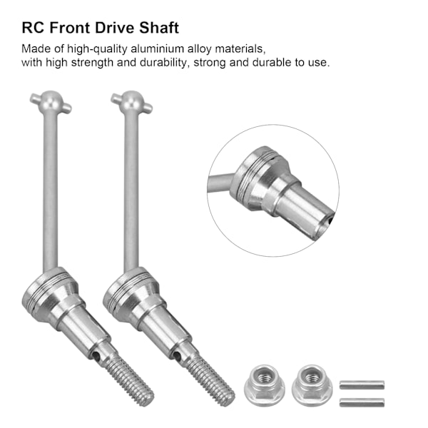 M16105 Fjernkontroll Front Drive Shaft Aluminium Alloy for 16889A 16889 S1601 S1602 RC Bil 1/16