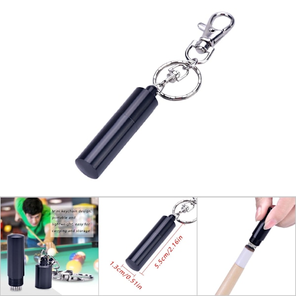 Biljardi Pool Snooker Keppi Shaper Cue Tip Pick Avainperä Korjaus Työkalu (Musta)