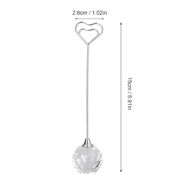 Plasskortholder Stabil Fast Bred Applikasjon Lys Farge Robust Holdbar Bordnummerholder for Bryllupsfest KontorHjerteformet 15cm
