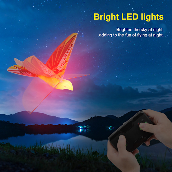 RC Flygande Fågel Leksak Hög Simulation 2.4GHz Fjärrkontroll EBird Barn Leksak (Orange)