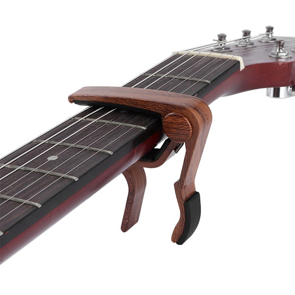 Universal akustisk folk gitarr capo stämning klämma klämma musikinstrument tillbehör rosenträ typ