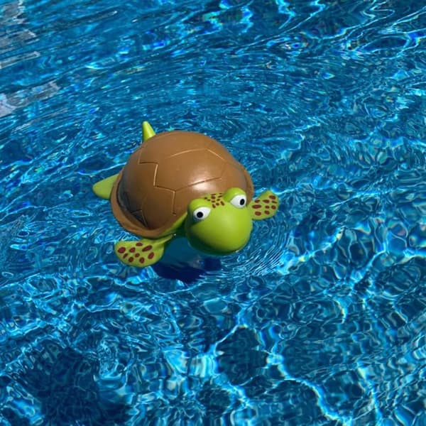 Premium flydende klordispenser til pool til 3-tommer tabletter og bromholder skildpadde-design