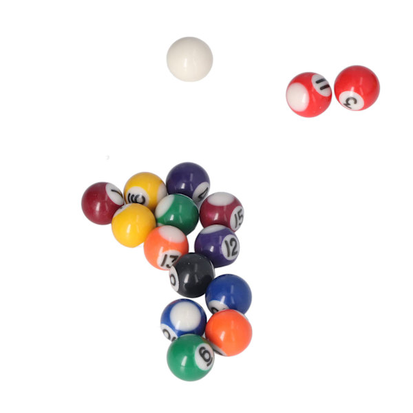 25mm Mini Biljardboll Komplett 16 Bollar Set Amerikansk Stil Harts Poolbord Bollar Tillbehör
