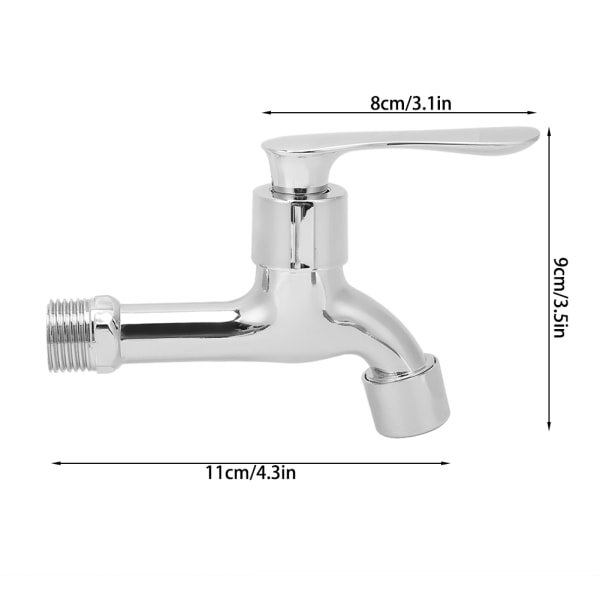 G1/2in Elegant Style Zinc Alloy Home Bathroom Kitchen Faucet Water Tap Household Supplies