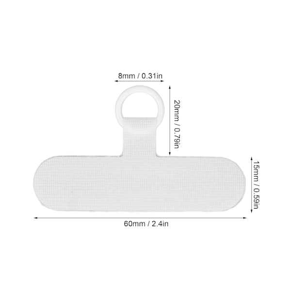 10 stk. Telefon Tether Tab Universal Mobiltelefon Lanyard Patch Uten Lim for de fleste smarttelefoner Forhindrer Dropping Hvit