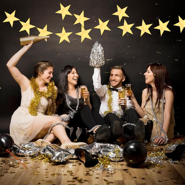 40 Stykker Store Gullkortstjerner 15 cm Gullstjerneutklipp Dobbeltsidige Stjernepapir Glitterstjerneutklipp