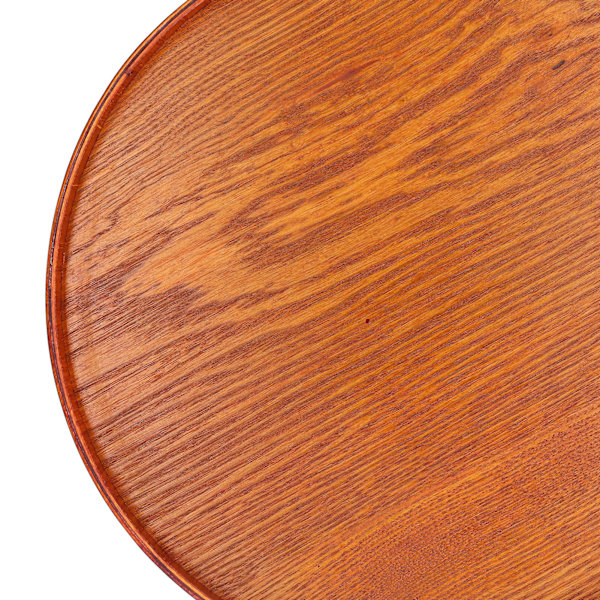 Träs serveringsbricka rund hållbar enkel elegant stil bred applikation blank yta stabil struktur träbricka 30 cm