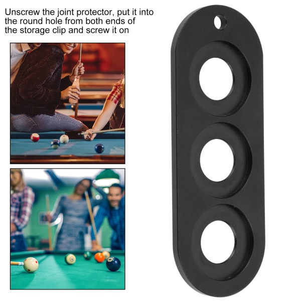 Billboard Cue Joint Protector Opbevaringsklemme Pool Bord Kø Joint Protector 3 Hul Holder