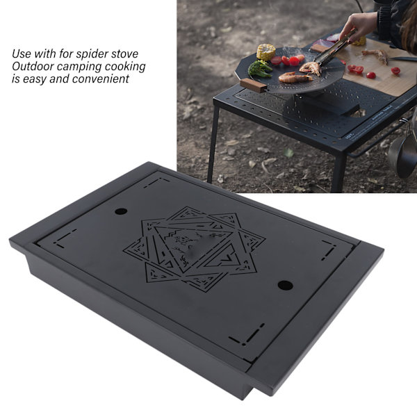 för IGT-serien Utomhus Campingbord Skivor i Rostfritt Stål Multifunktionell Bärbar Picknickbordskiva för Spider Stove