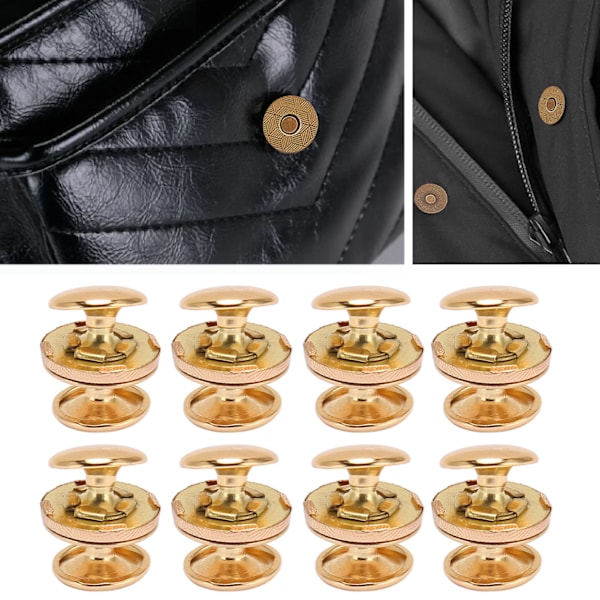 50-set magnetiska väskslås i hög hårdhet, legering, slät yta, enkel användning, magnetknappar för byxor, rockar, väskor, guld