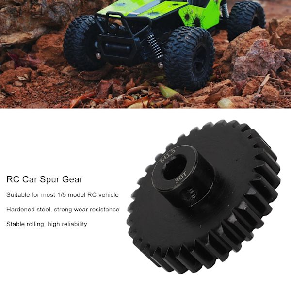 1:5 Skala RC Bilväxel med M5 Spårskruv Fjärrkontroll Bilmotor Växelutbyte M1.5 8mm Innerhål 30T