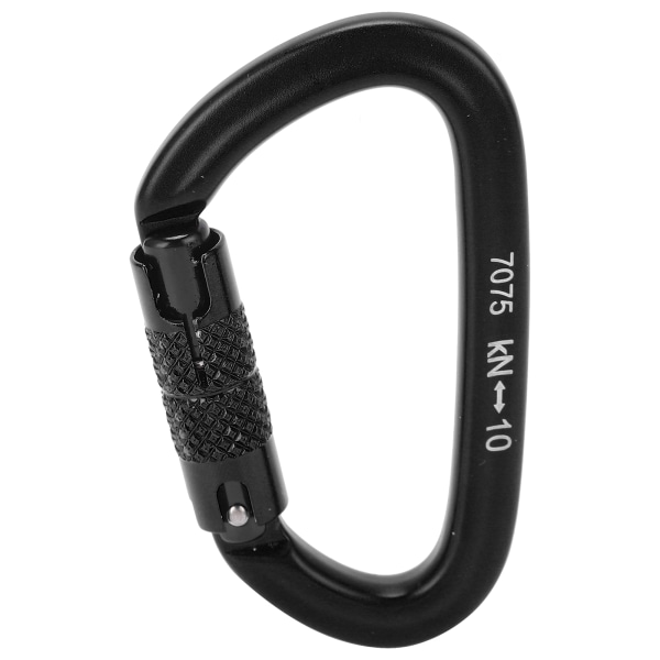 Aluminium Auto Locking Klättring Karabiner Klipp Twist Lock DRing Klippkrok för Vandring (Svart Nr 8 Auto Locking Karabiner)