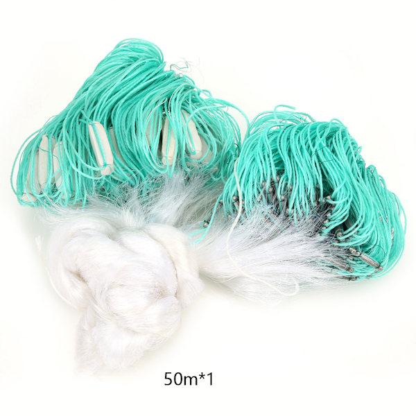 Kalastusheittoverkon Nylon 3-sormea ​​Kalaheittotyökalun Tarvikkeet 30x1/50x1,5 metriä 50 x 1,5 metriä