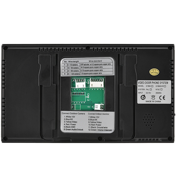 7 tum LCD Trådbunden Visuell Intercom Dörrklocka Nattseende Hem Smart Videodörrklocka Kit (US-kontakt)
