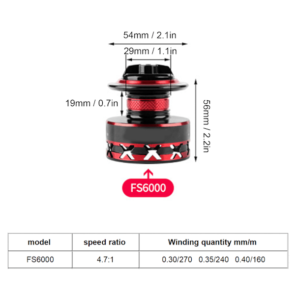 Metal Spinning Fishing Reel CNC with EVA Grip Metal Rocker Arm Long Throw Fishing Line Wheel FS6000
