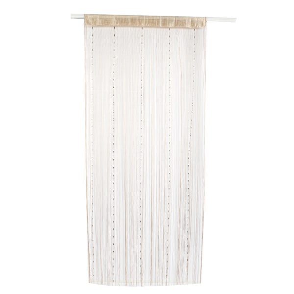 Polyester Dør- og Vinduesgardin til Soveværelse og Stue Dekoration (Beige)