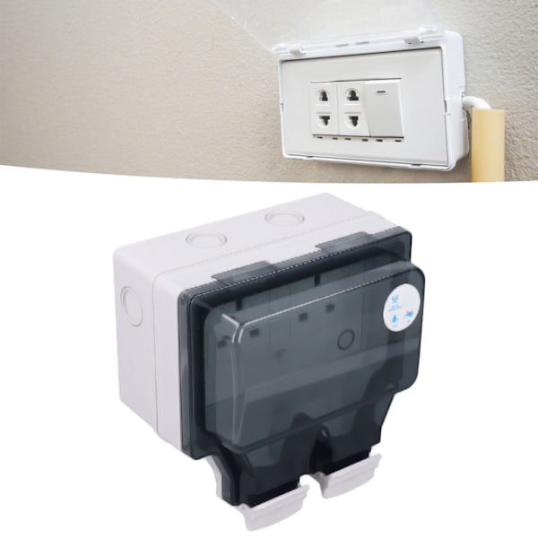 Wifi Smart Socket IP66 Vandtæt Støtte Stemmestyring Timing 86 Type Udendørs Smart Stik UK 110‑250V SNW 2S