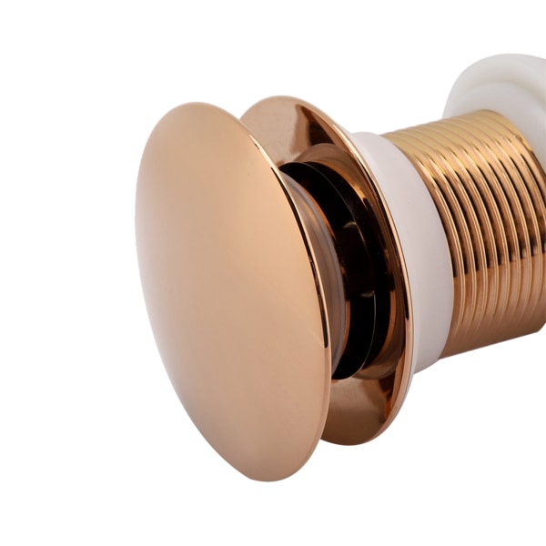 G1 1/4\" Messing Håndvask Pop-Up Afløb Samling Uden Overløb (Rose Gold)