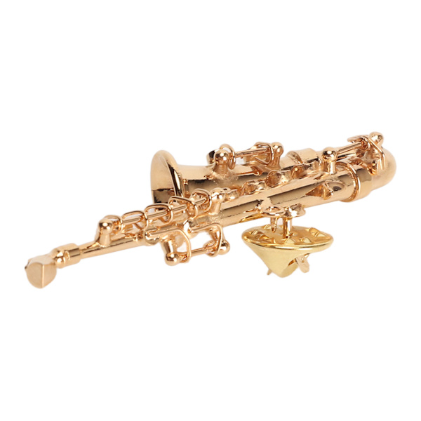 Musikinstrument Brosche Pin Fashion Miniatur Saxophon Brosche Pin mit rotem Samt gefüttertem Instrumentenkoffer